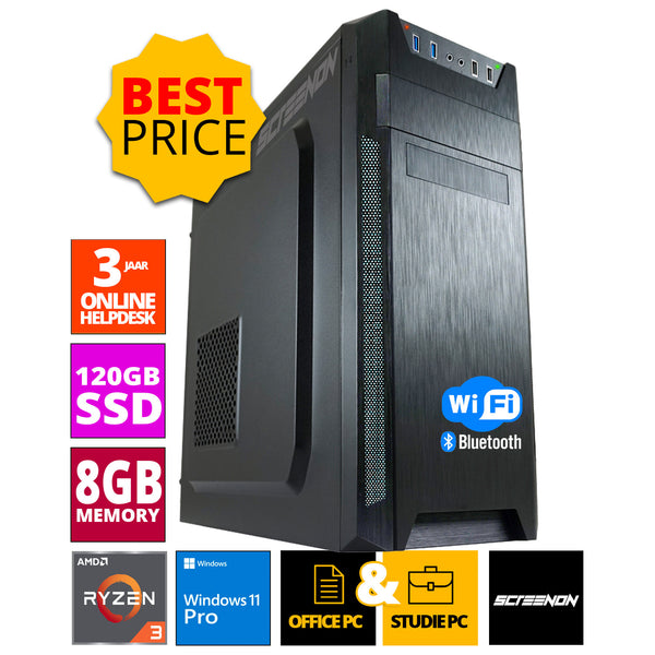 Office PC - AMD ATHLON - 120 GB M.2 SSD - 8 GB RAM - RADEON VEGA 3 - incluindo Office Professional Plus 2021