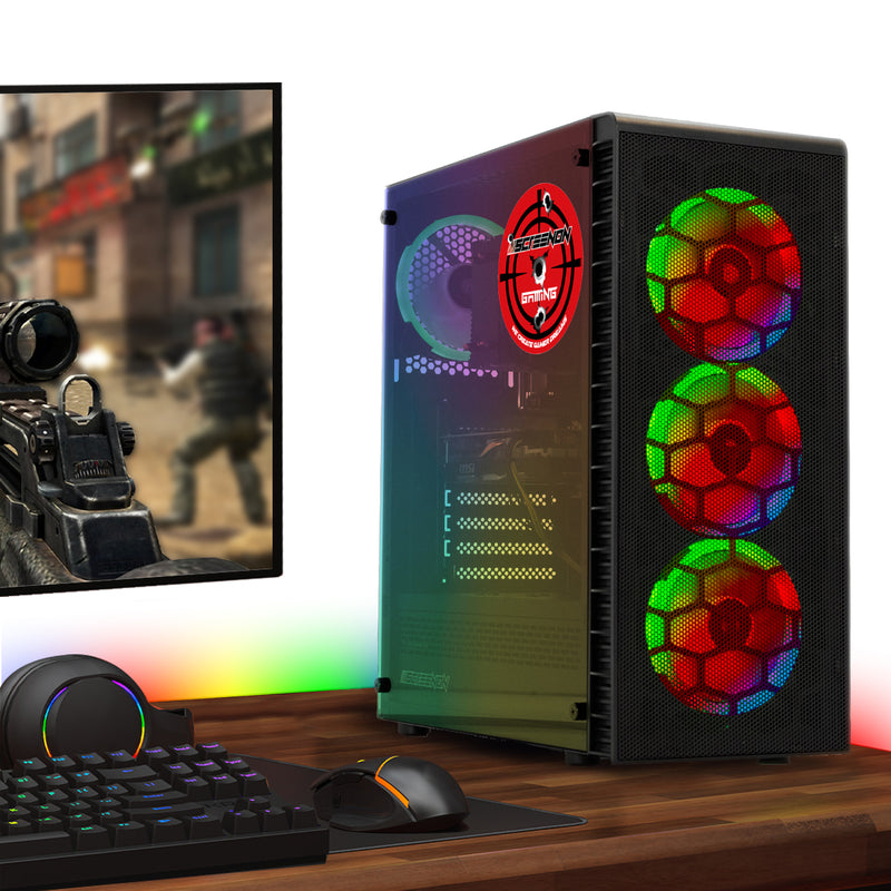 ScreenON - Game Computer / Gaming PC - Ryzen 5 - 512GB SSD - 16GB RAM - RTX 3050 - Game PC TX88793 - Windows 11