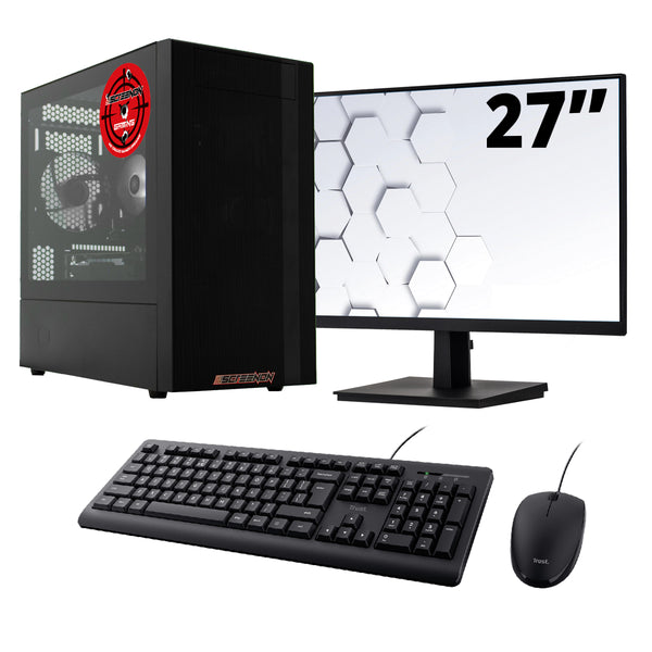 ScreenON - Office Set - Z401135 - V2 - Intel Core i3 - 8GB - 240GB SSD + 1TB HDD - W11 - (OfficePC.Z401135 + 27 Inch Monitor + Toetsenbord + Muis) + WiFi & Bluetooth