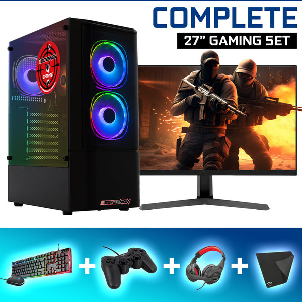 ScreenON - Gaming Set - V115131 - V2 (GamePC.V115131 + 27 Inch Monitor + Toetsenbord + Muis)