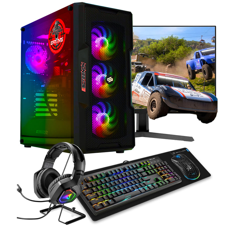 ScreenON - Gaming Set - X52184 - V1 (GamePC.X52184 + 24 Inch Monitor + Toetsenbord + Muis)