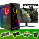 ScreenON - Gaming Set - P3 (GamePC + 24 Inch Monitor + Toetsenbord + Muis) + WiFi & Bluetooth