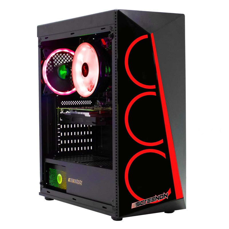 ScreenON - AMD Ryzen 5 3600 Allround Game Computer V.2 / Gaming PC - GeForce GTX 1050 Ti 4GB - 16GB RAM - 240GB SSD - 1TB HDD - Windows 10P - ScreenOn