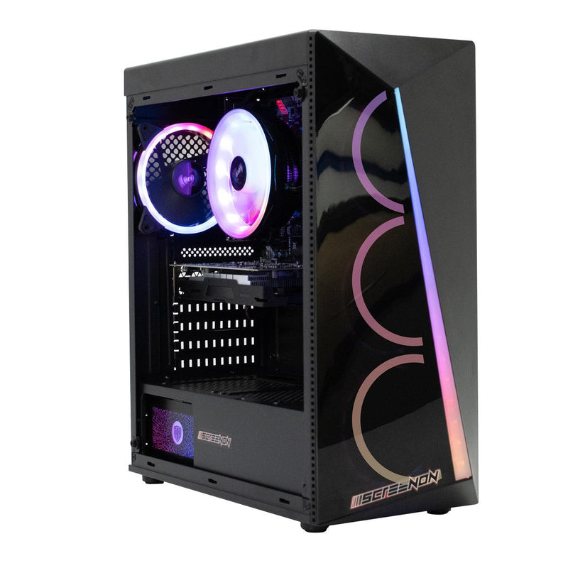 ScreenON - AMD Ryzen 5 3600 Allround Game Computer V.2 / Gaming PC - GeForce GTX 1050 Ti 4GB - 16GB RAM - 240GB SSD - 1TB HDD - Windows 10P - RGB - ScreenOn