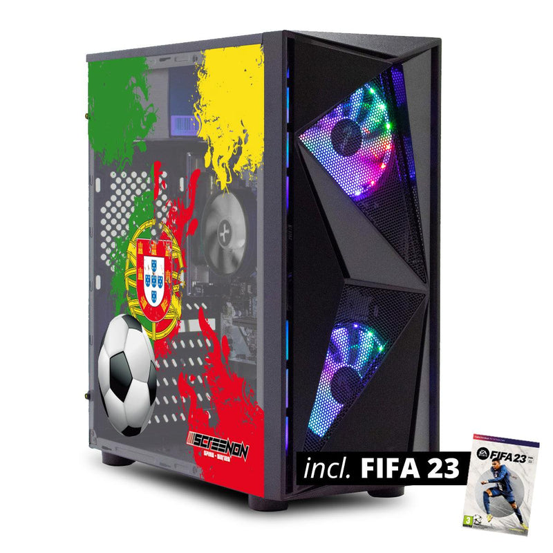 ScreenON - FIFA 23 Gaming PC + gratis FIFA 23 game cadeau - Landen editions - GamePC of Gaming Sets + Game controller - ScreenOn