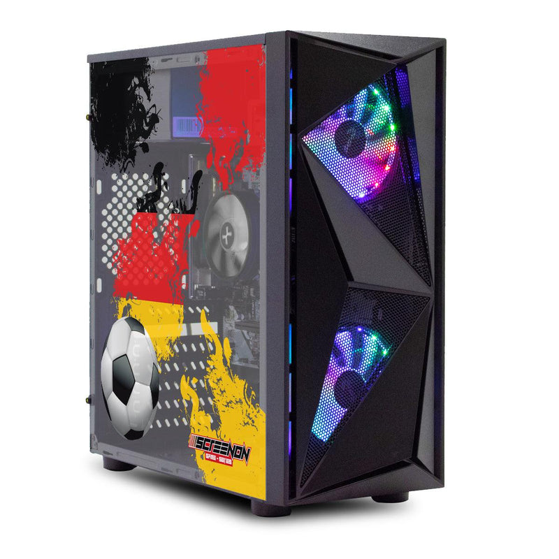 ScreenON - FIFA 23 Gaming PC Set + gratis FIFA 23 game cadeau – Duitsland edition - (GamePC.FF23-V1102024 + 24 Inch Monitor + Toetsenbord + Muis + Game controller) - ScreenOn