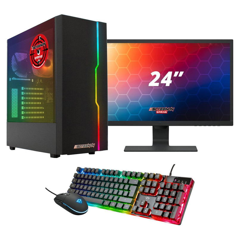 ScreenON - Gaming Set - X100127 - V1 (GamePC.X100127 + 24 Inch Monitor + Toetsenbord + Muis) - ScreenOn