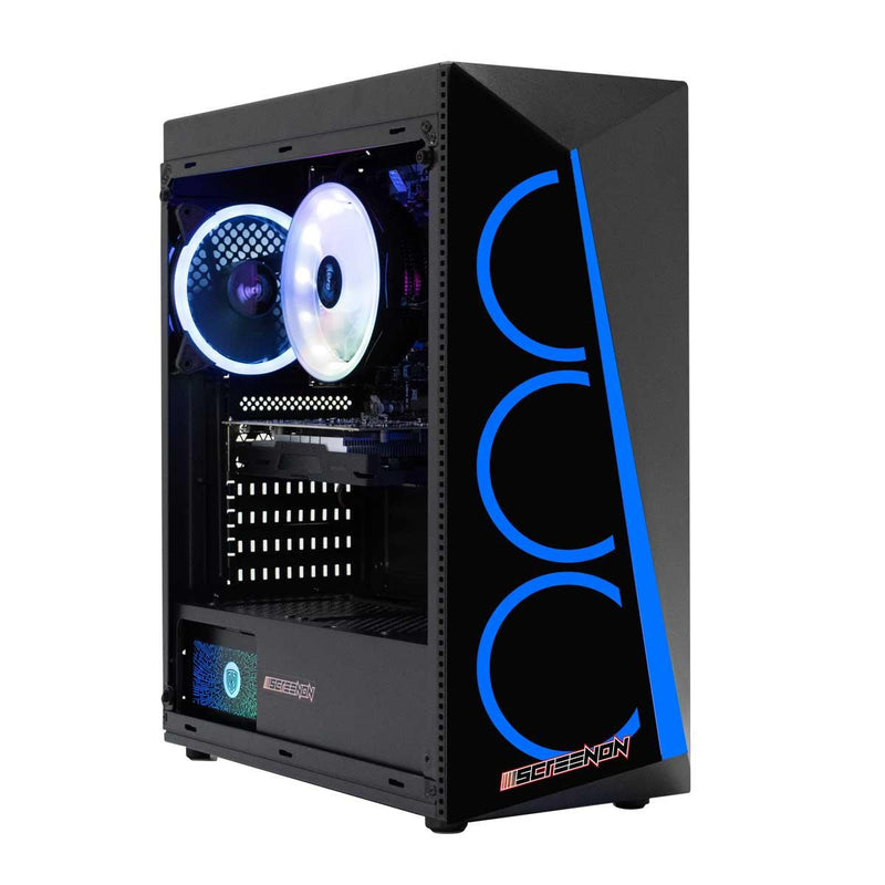 ScreenON  – Night Shark - Ryzen 5 3600 - 240GB M.2 SSD + 1TB HDD - GTX 1050Ti – GamePC.V31229 - WiFi - ScreenOn