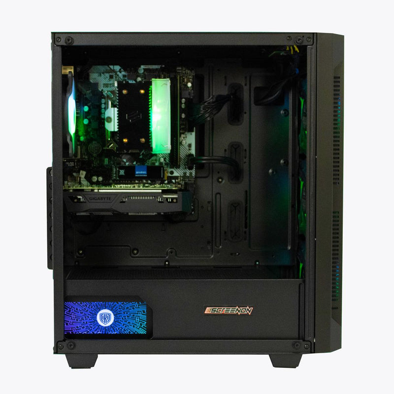 ScreenON - Racing Gaming Set + AMG Flag - F3225027 - (GamePC.F12050 + 27 Inch Monitor + Toetsenbord + Muis + Controller + Gratis AMG Flag) - ScreenOn