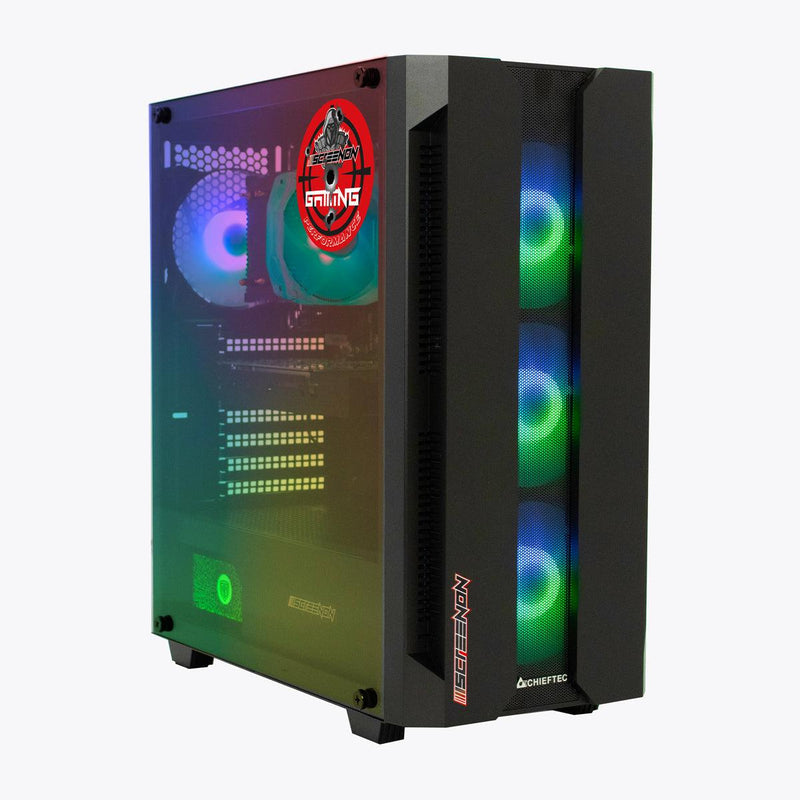 ScreenON - Racing Gaming Set + AMG Flag - F3325027 - (GamePC.F13050 + 27 Inch Monitor + Toetsenbord + Muis + Controller + Gratis AMG Flag) - ScreenOn