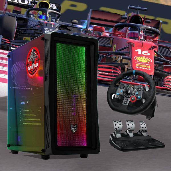 ScreenON - Racing Simulator - GamePC - COMB.V21RSAL - Ryzen 7 5800X - 1TB M.2 NVMe SSD - RTX 3070 - WiFi + Racing System Gear - ScreenOn